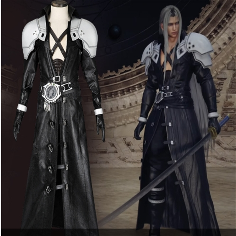 Aerith Cosplay Prop - FF7 Sephiroth Cosplay Costume Black Leather