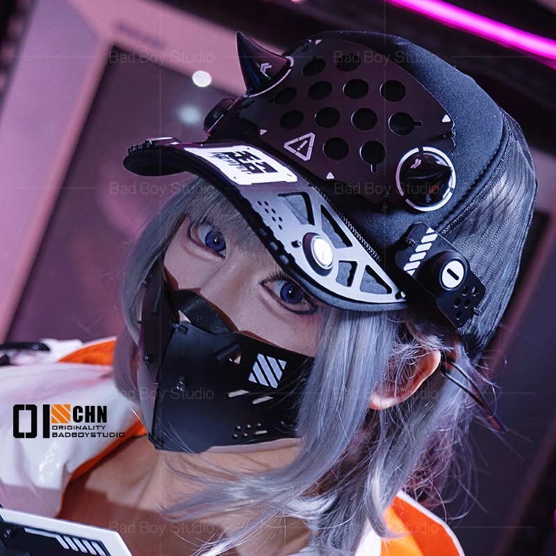 Prop De Cosplay - 2025 Game Cyberpunk Cosplay Mask Accessories