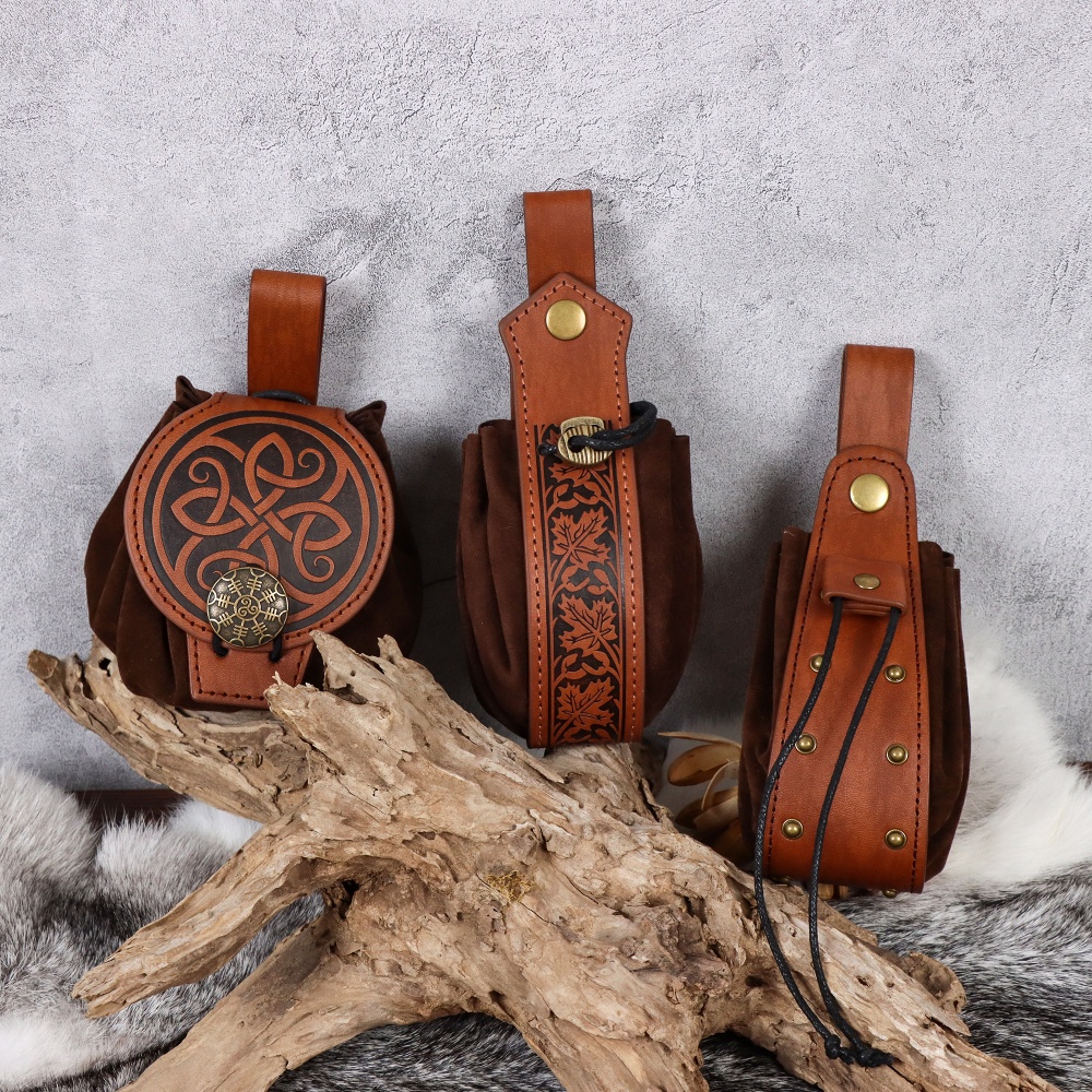 Medieval Brown PU Leather Wais - Cosplay Prop Bag review and price