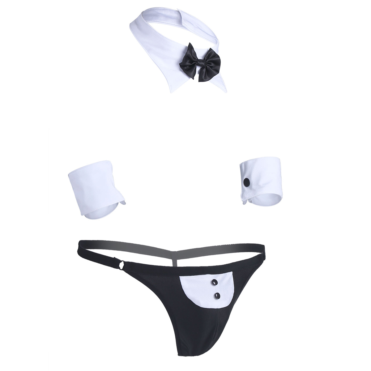 Men Cosplay Waiter Lingerie Se - Cosplay Prop Bow review and price