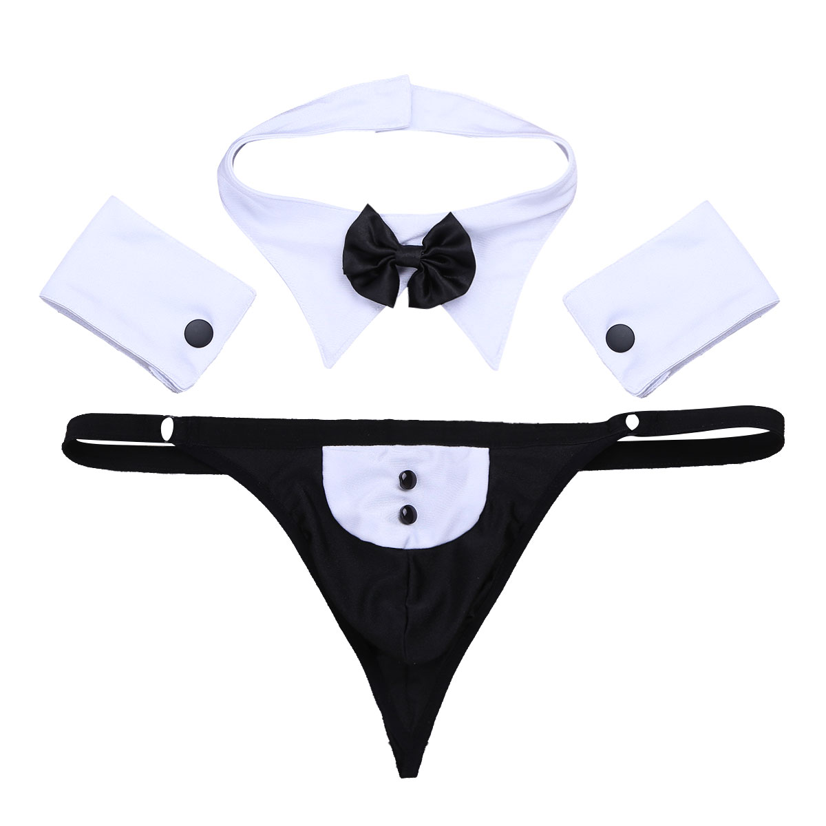 Men Cosplay Waiter Lingerie Se - Cosplay Prop Bow review and price