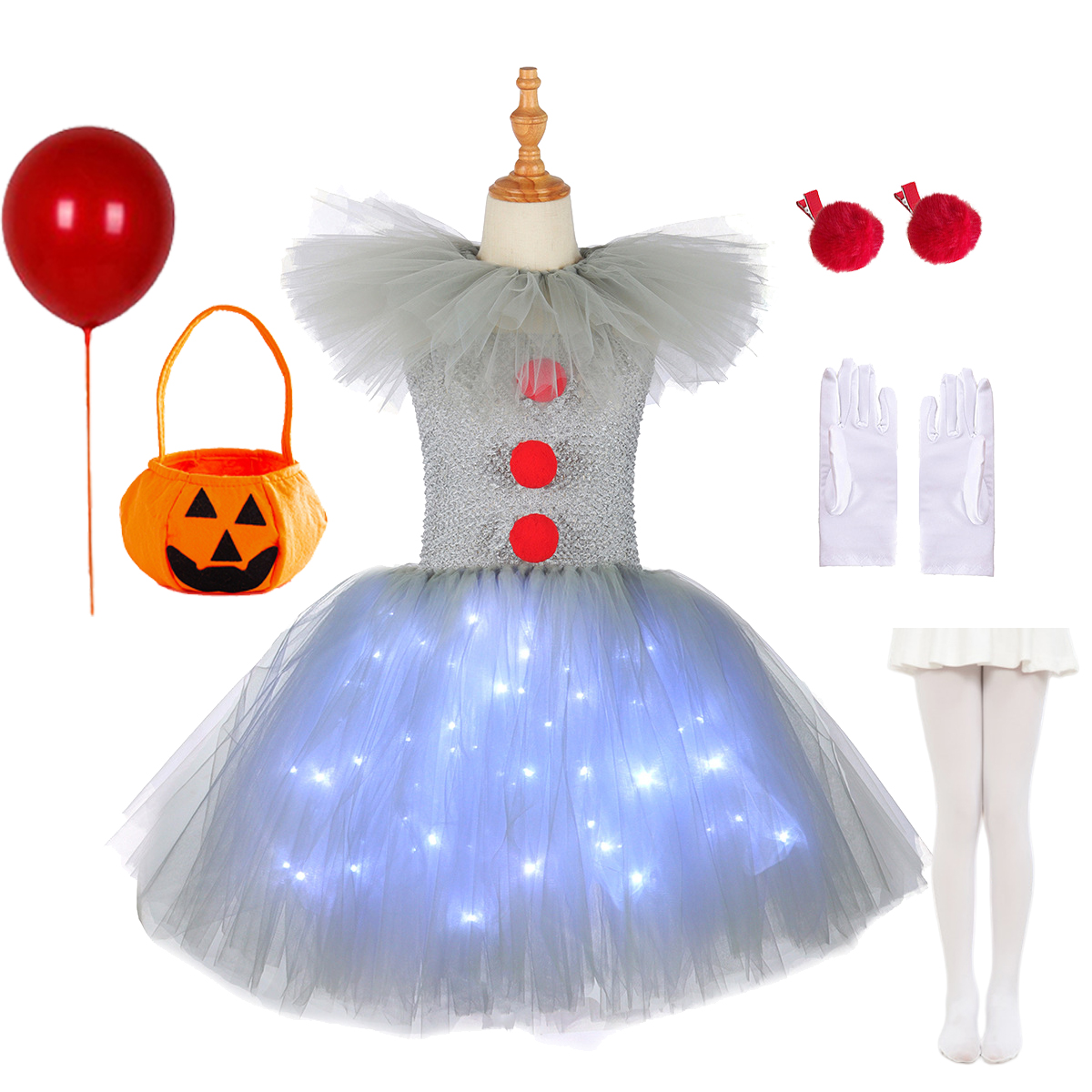 Gray Joker Girls Halloween LED - Cosplay Prop Bow review and price
