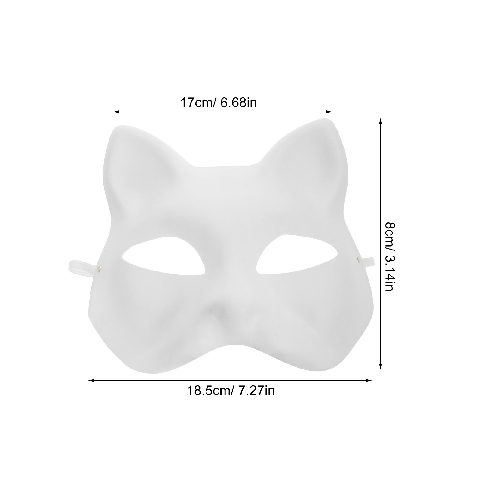3Sets Cat Mask Unpainted Blank - Cosplay Prop Painting review and price